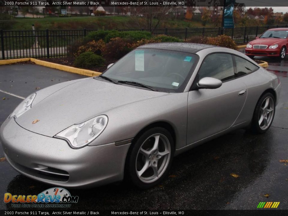 2003 Porsche 911 Targa Arctic Silver Metallic / Black Photo #2