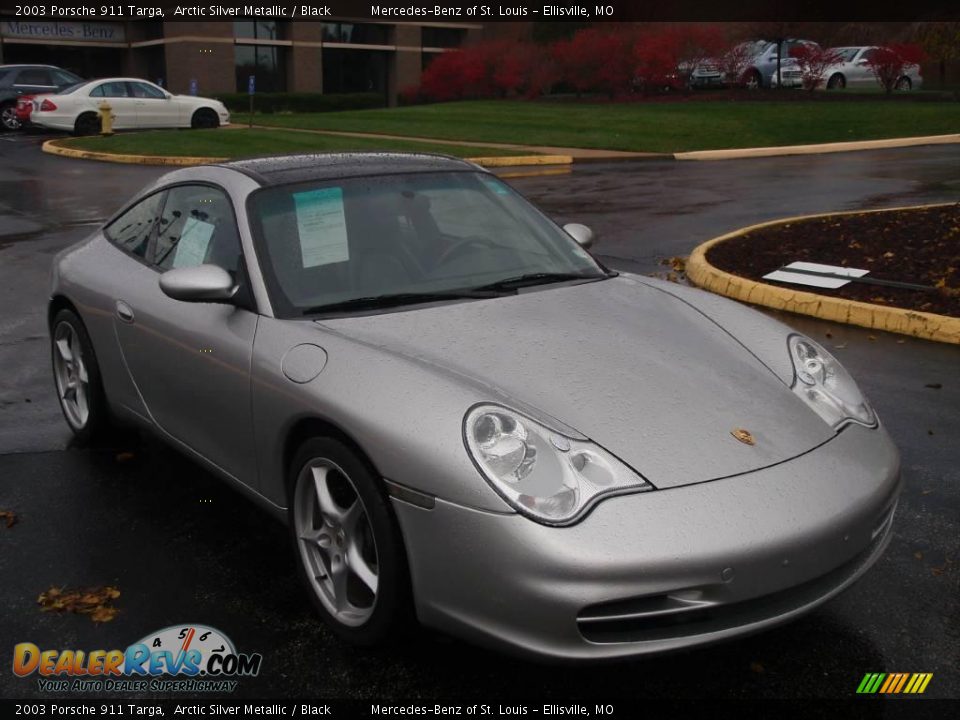 2003 Porsche 911 Targa Arctic Silver Metallic / Black Photo #4