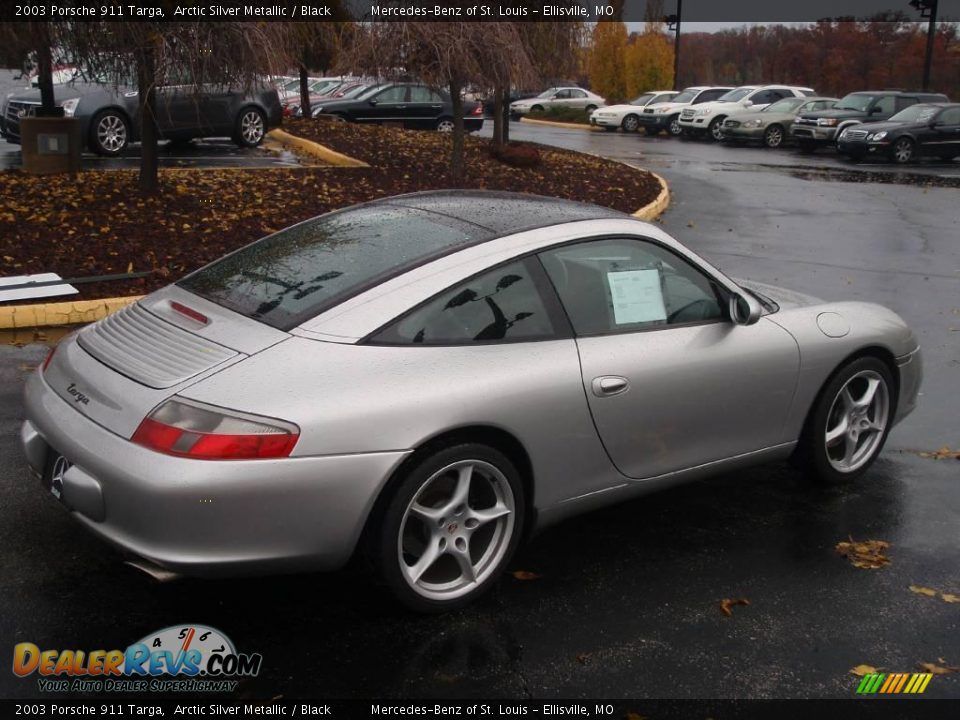 2003 Porsche 911 Targa Arctic Silver Metallic / Black Photo #6