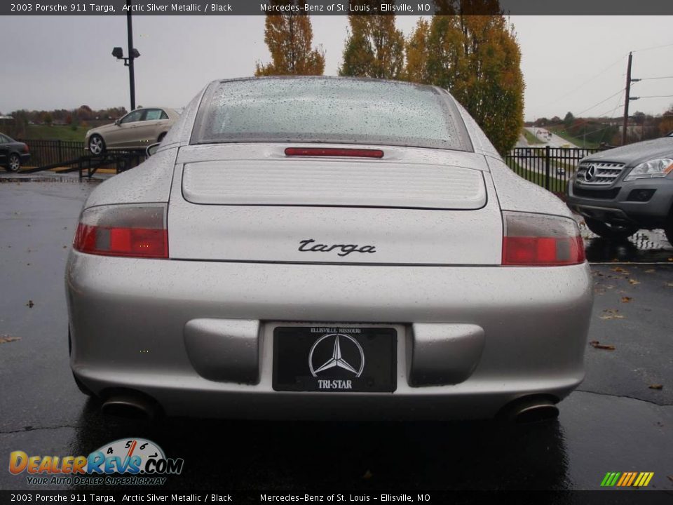 2003 Porsche 911 Targa Arctic Silver Metallic / Black Photo #7