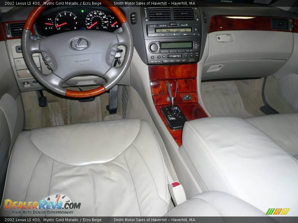 2002 Lexus LS 430 Mystic Gold Metallic / Ecru Beige Photo #8