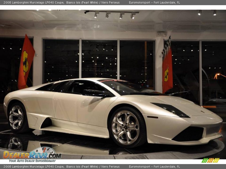 2008 Lamborghini Murcielago LP640 Coupe Bianco Isis (Pearl White) / Nero Perseus Photo #1