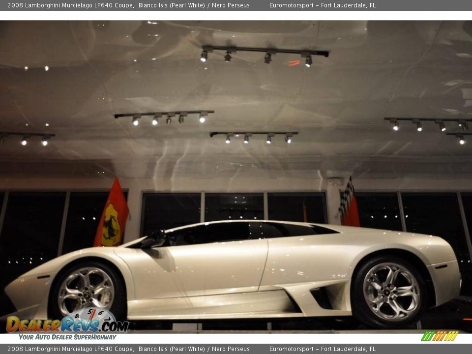 2008 Lamborghini Murcielago LP640 Coupe Bianco Isis (Pearl White) / Nero Perseus Photo #4