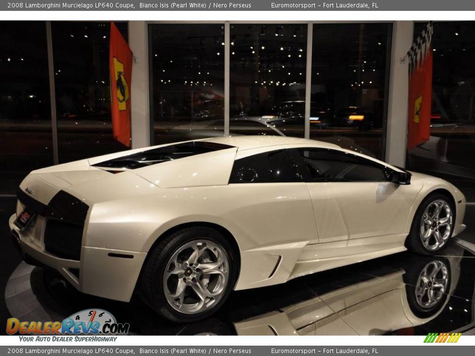 2008 Lamborghini Murcielago LP640 Coupe Bianco Isis (Pearl White) / Nero Perseus Photo #5