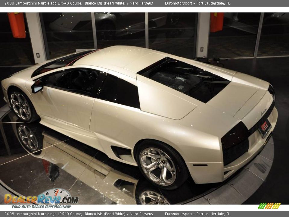 2008 Lamborghini Murcielago LP640 Coupe Bianco Isis (Pearl White) / Nero Perseus Photo #7