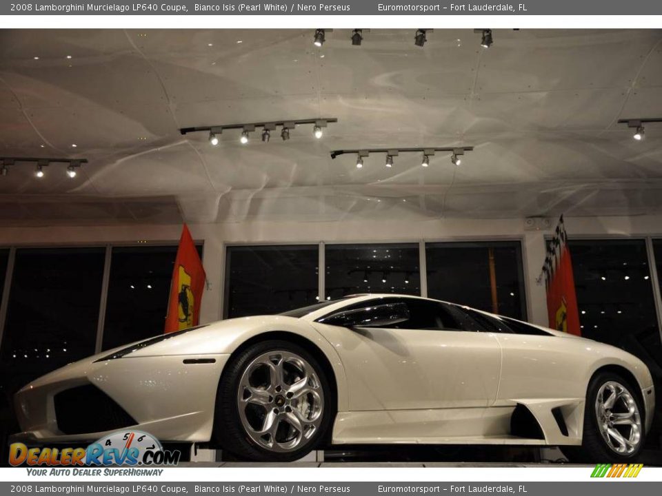 2008 Lamborghini Murcielago LP640 Coupe Bianco Isis (Pearl White) / Nero Perseus Photo #8