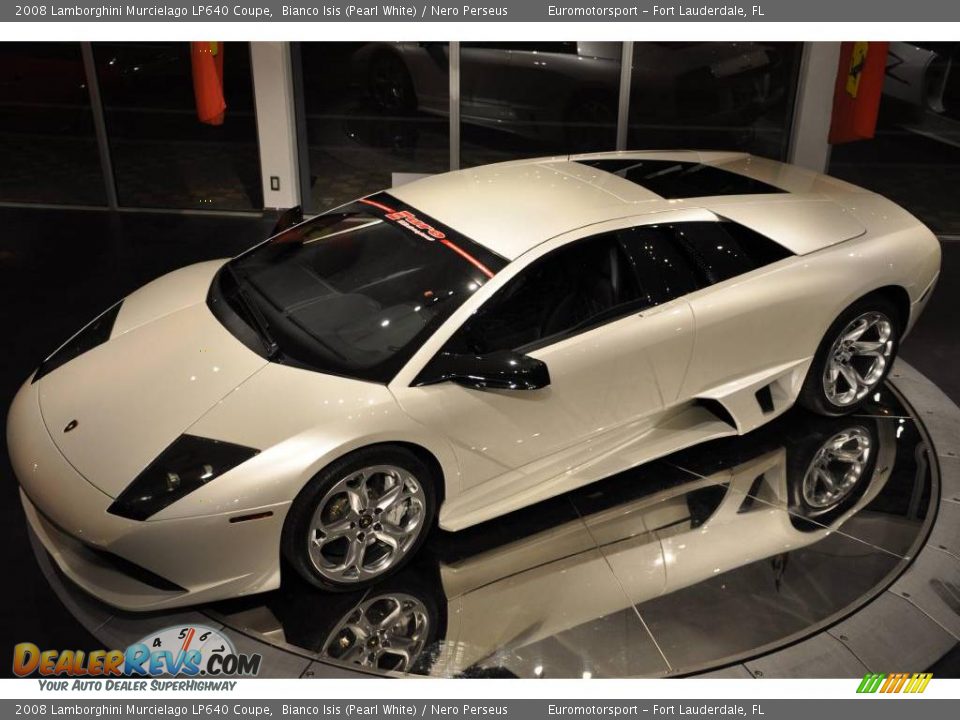 2008 Lamborghini Murcielago LP640 Coupe Bianco Isis (Pearl White) / Nero Perseus Photo #11