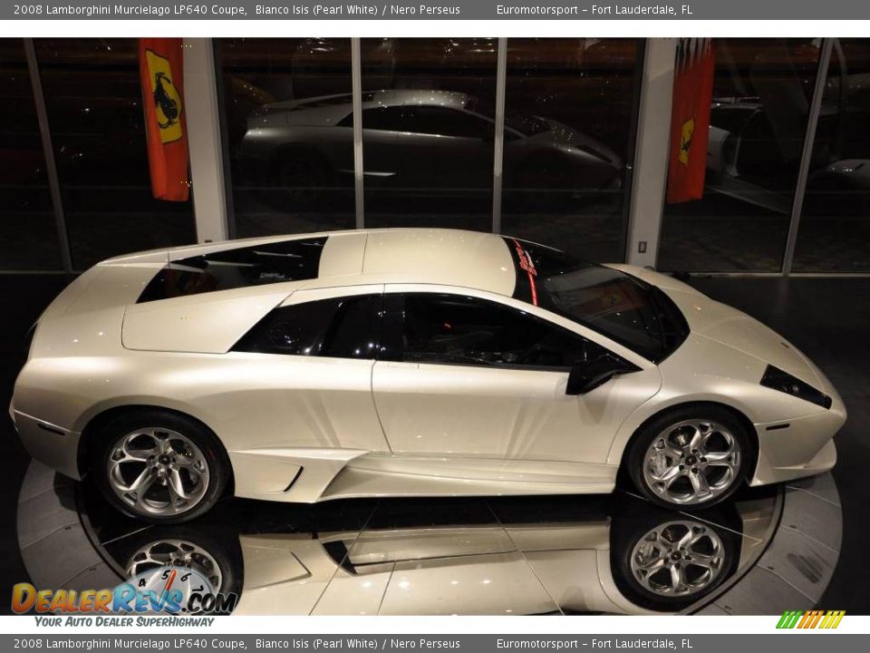 2008 Lamborghini Murcielago LP640 Coupe Bianco Isis (Pearl White) / Nero Perseus Photo #14