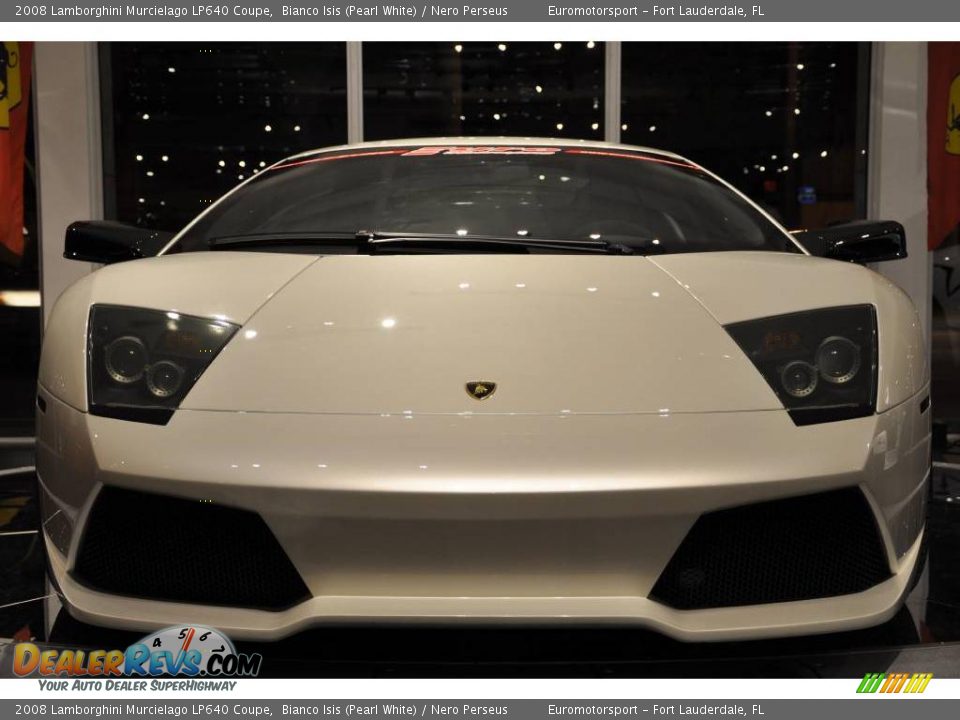 2008 Lamborghini Murcielago LP640 Coupe Bianco Isis (Pearl White) / Nero Perseus Photo #16