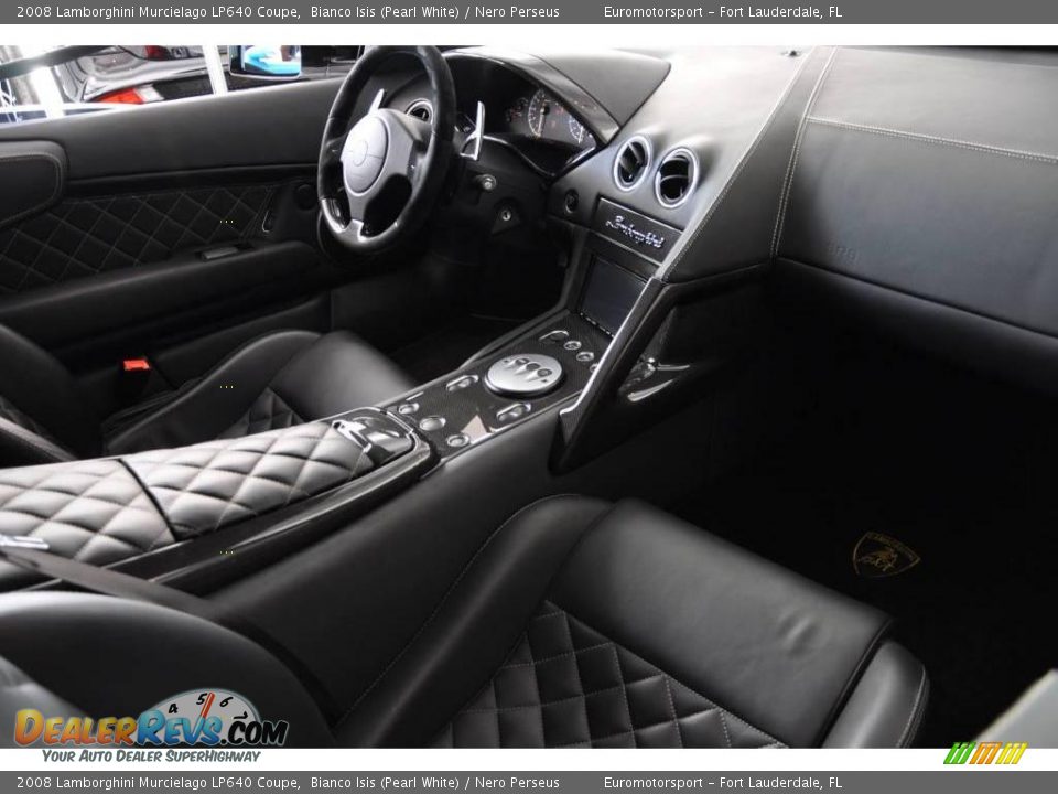 2008 Lamborghini Murcielago LP640 Coupe Bianco Isis (Pearl White) / Nero Perseus Photo #18