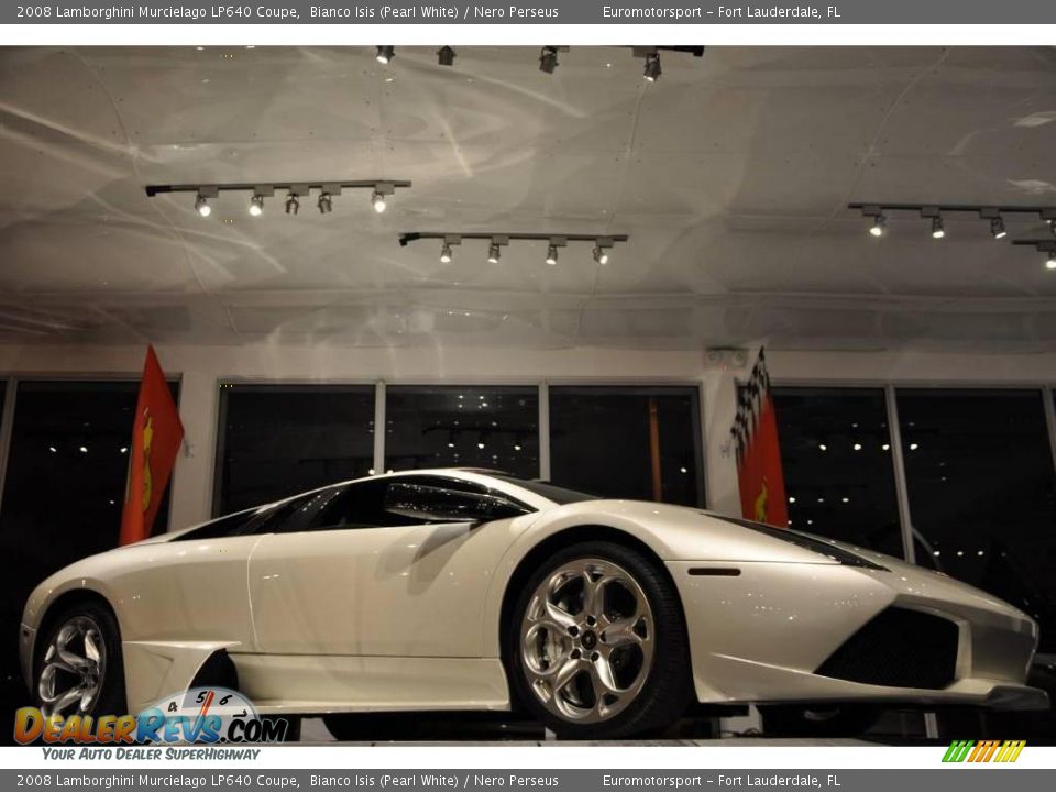 2008 Lamborghini Murcielago LP640 Coupe Bianco Isis (Pearl White) / Nero Perseus Photo #19