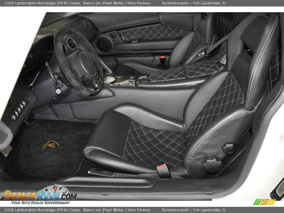 2008 Lamborghini Murcielago LP640 Coupe Bianco Isis (Pearl White) / Nero Perseus Photo #20