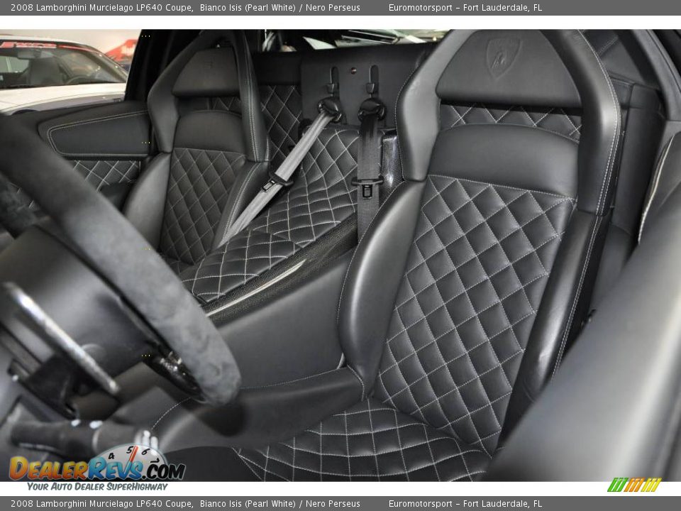2008 Lamborghini Murcielago LP640 Coupe Bianco Isis (Pearl White) / Nero Perseus Photo #21