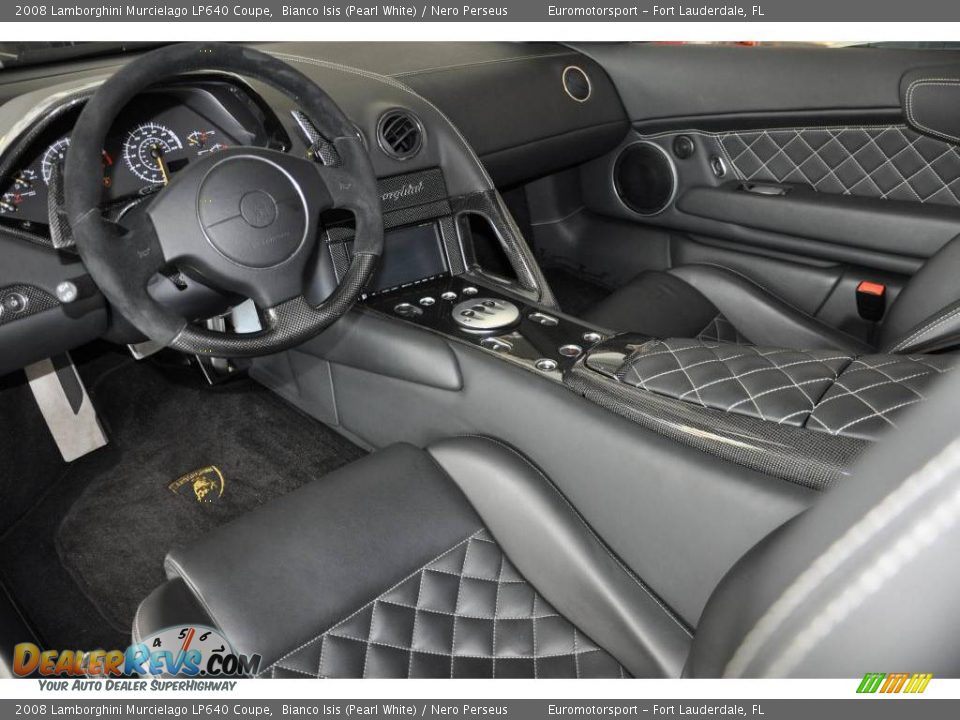 2008 Lamborghini Murcielago LP640 Coupe Bianco Isis (Pearl White) / Nero Perseus Photo #23