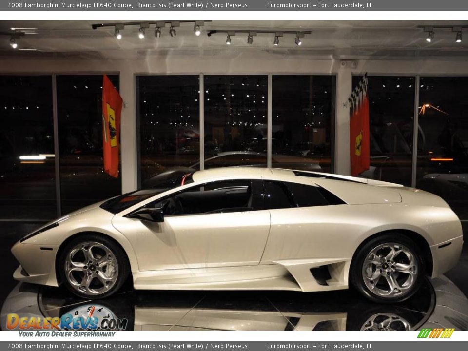 2008 Lamborghini Murcielago LP640 Coupe Bianco Isis (Pearl White) / Nero Perseus Photo #24
