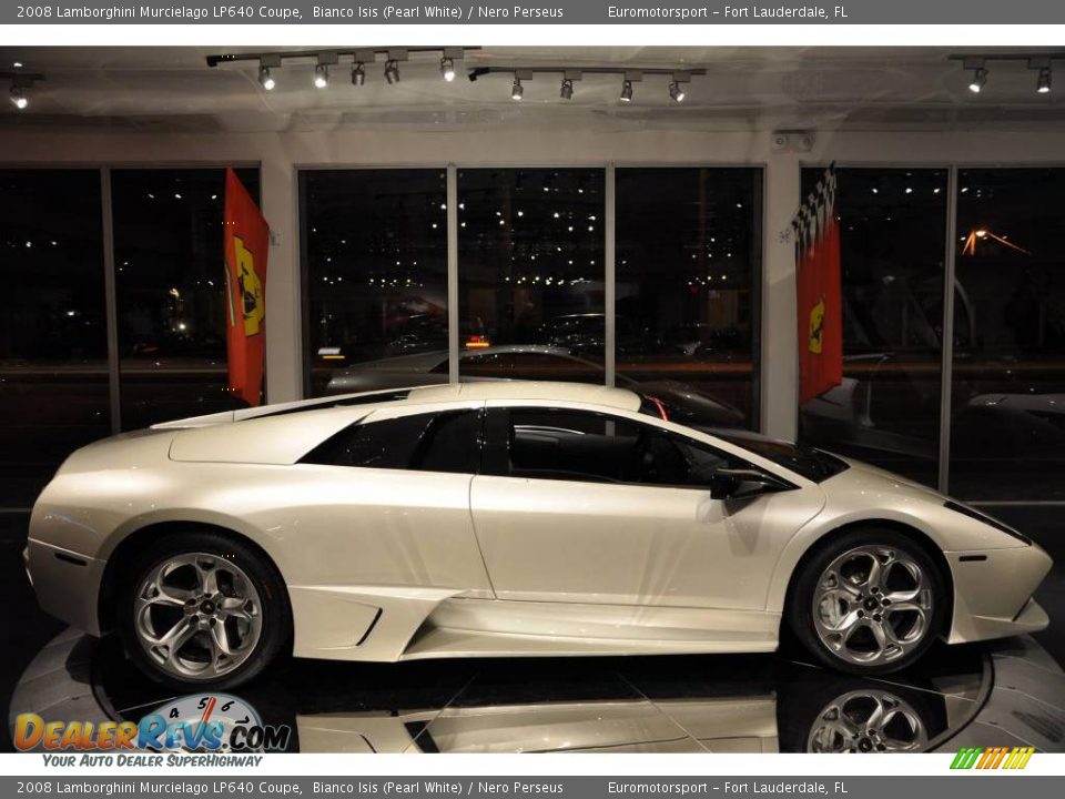 2008 Lamborghini Murcielago LP640 Coupe Bianco Isis (Pearl White) / Nero Perseus Photo #28