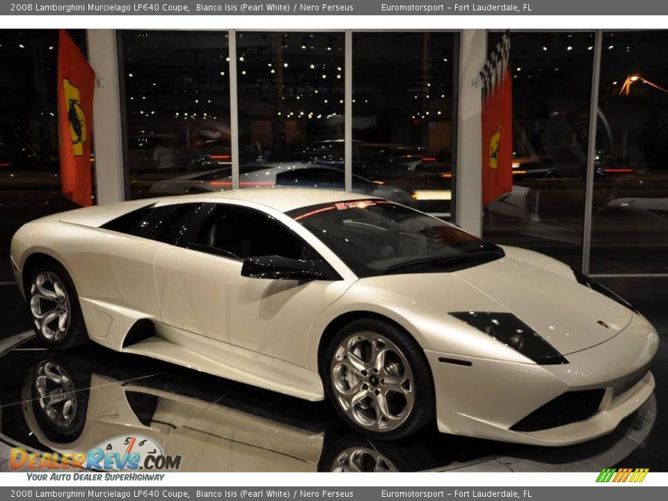 2008 Lamborghini Murcielago LP640 Coupe Bianco Isis (Pearl White) / Nero Perseus Photo #29
