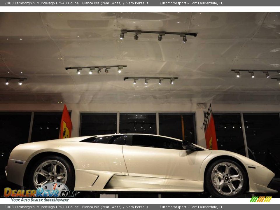2008 Lamborghini Murcielago LP640 Coupe Bianco Isis (Pearl White) / Nero Perseus Photo #30