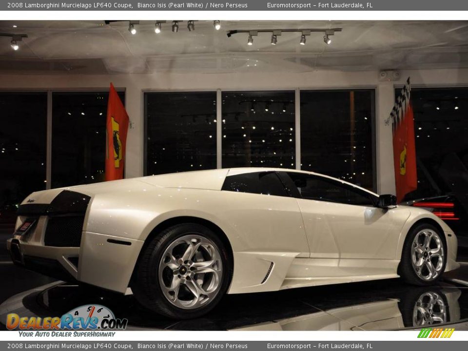 2008 Lamborghini Murcielago LP640 Coupe Bianco Isis (Pearl White) / Nero Perseus Photo #32