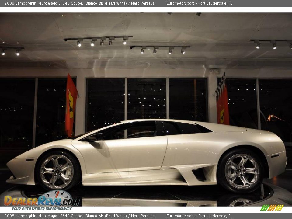 2008 Lamborghini Murcielago LP640 Coupe Bianco Isis (Pearl White) / Nero Perseus Photo #33