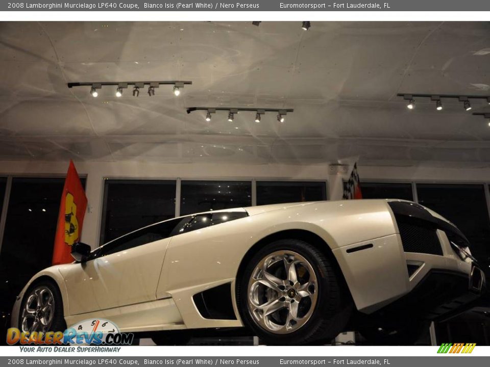 2008 Lamborghini Murcielago LP640 Coupe Bianco Isis (Pearl White) / Nero Perseus Photo #35