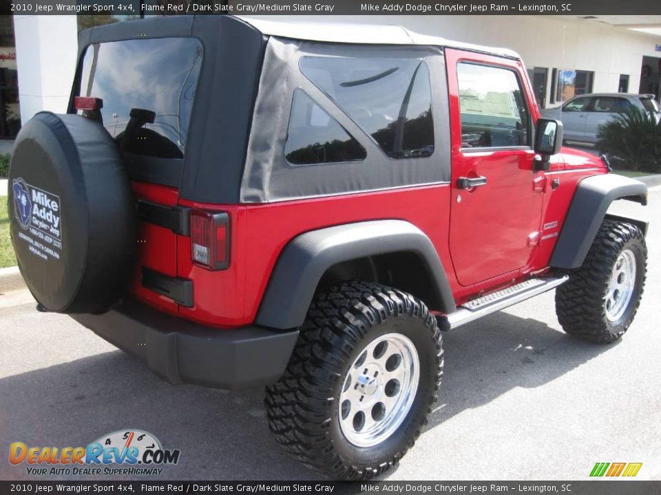 2010 Jeep Wrangler Sport 4x4 Flame Red / Dark Slate Gray/Medium Slate Gray Photo #6