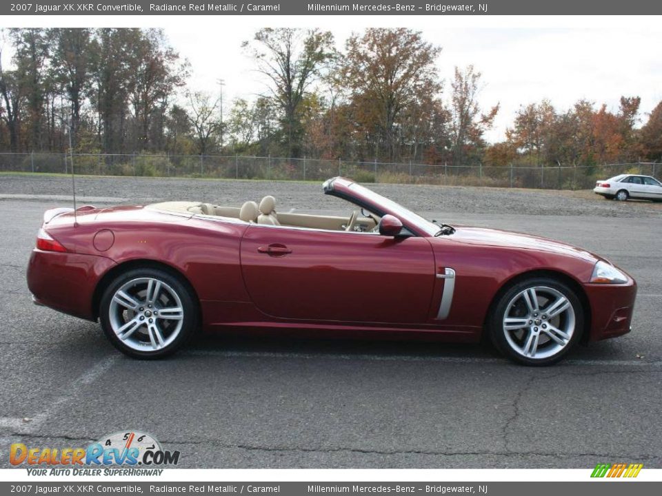 2007 Jaguar XK XKR Convertible Radiance Red Metallic / Caramel Photo #4