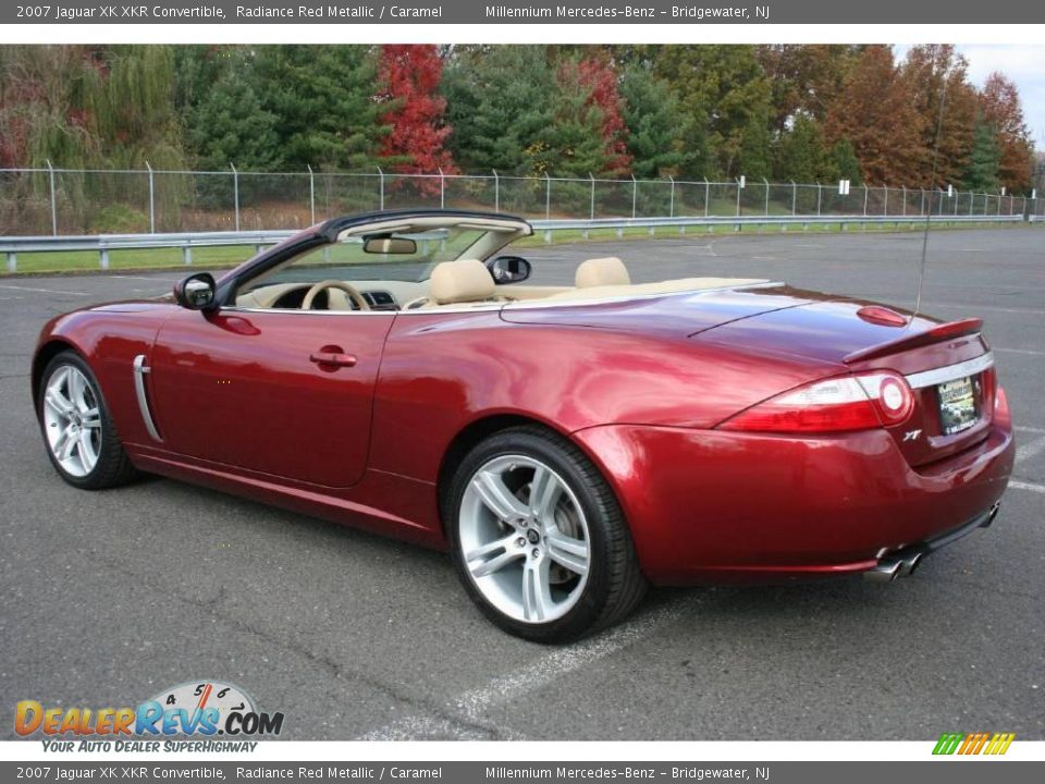 2007 Jaguar XK XKR Convertible Radiance Red Metallic / Caramel Photo #7