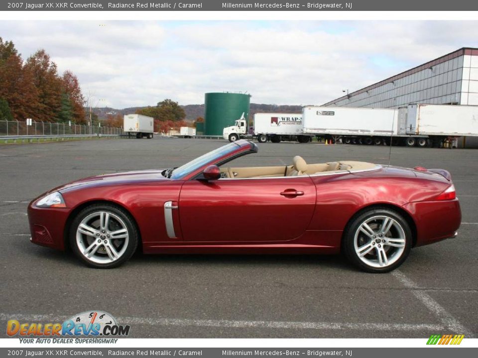 2007 Jaguar XK XKR Convertible Radiance Red Metallic / Caramel Photo #8