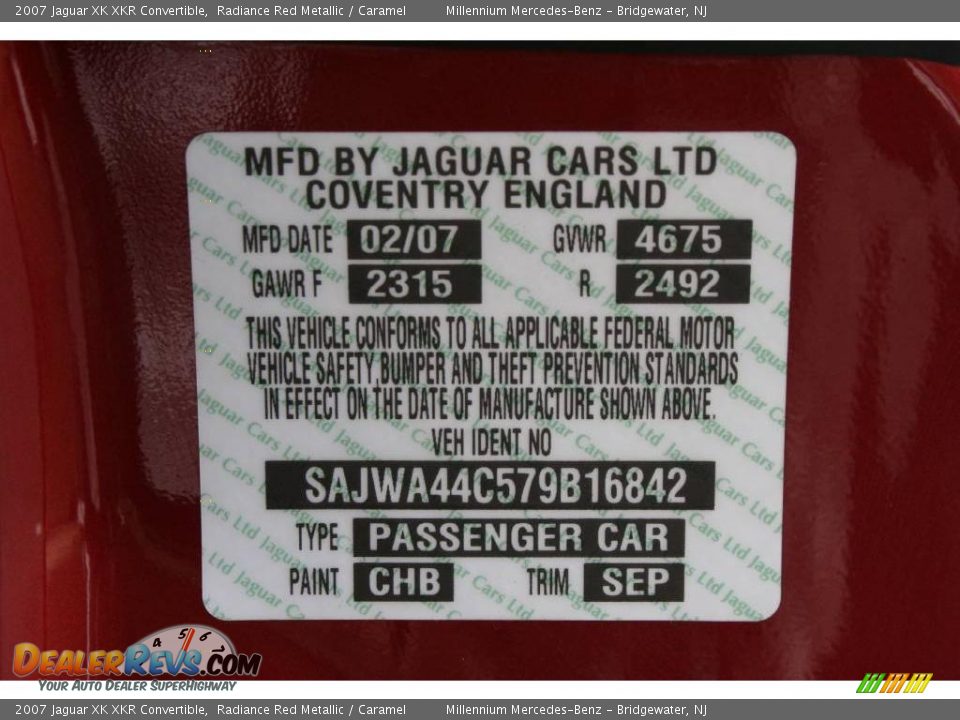 2007 Jaguar XK XKR Convertible Radiance Red Metallic / Caramel Photo #26