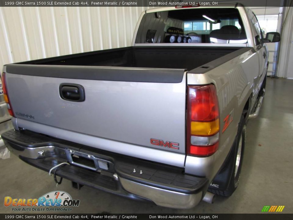 1999 GMC Sierra 1500 SLE Extended Cab 4x4 Pewter Metallic / Graphite Photo #3