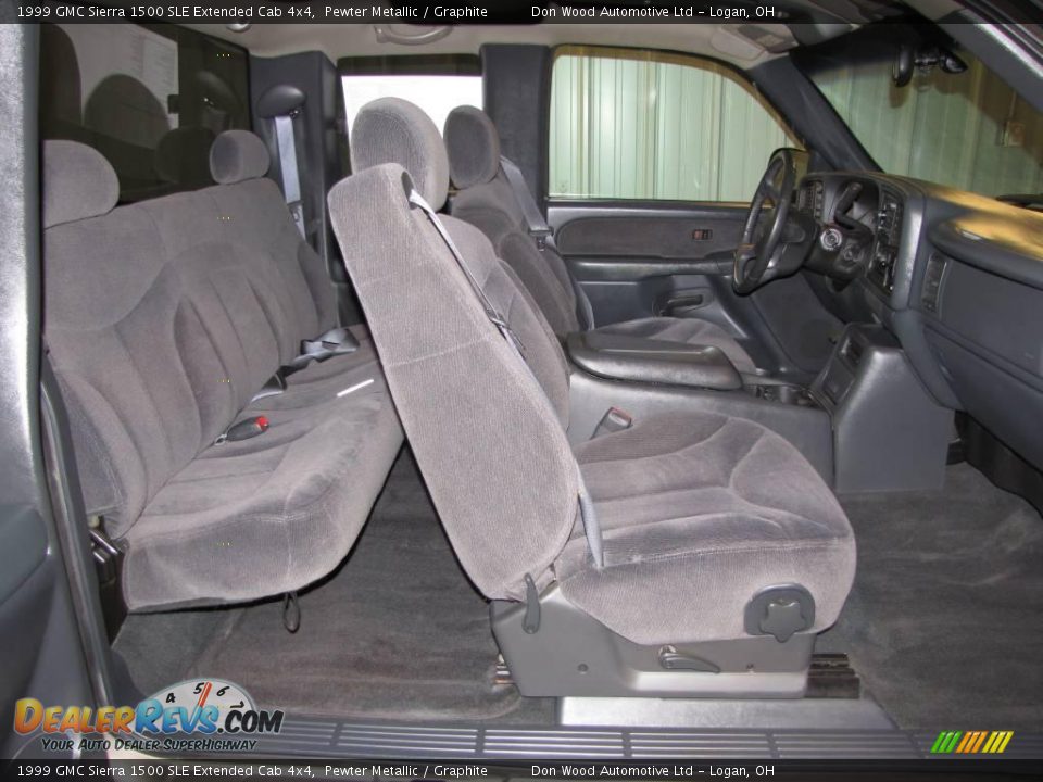 1999 GMC Sierra 1500 SLE Extended Cab 4x4 Pewter Metallic / Graphite Photo #7