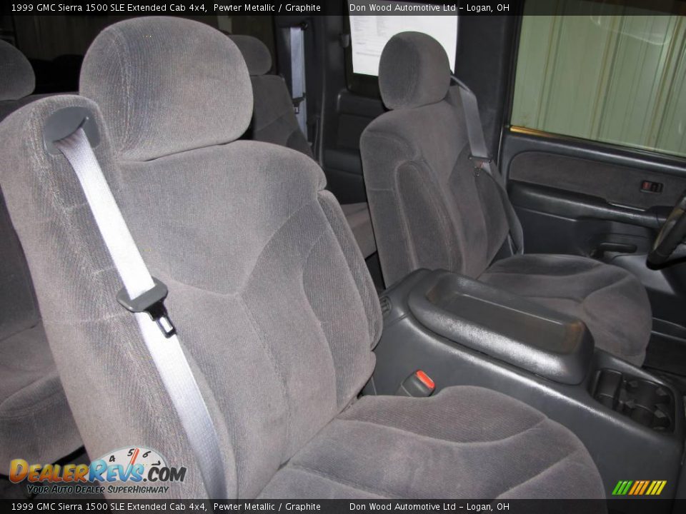 1999 GMC Sierra 1500 SLE Extended Cab 4x4 Pewter Metallic / Graphite Photo #8