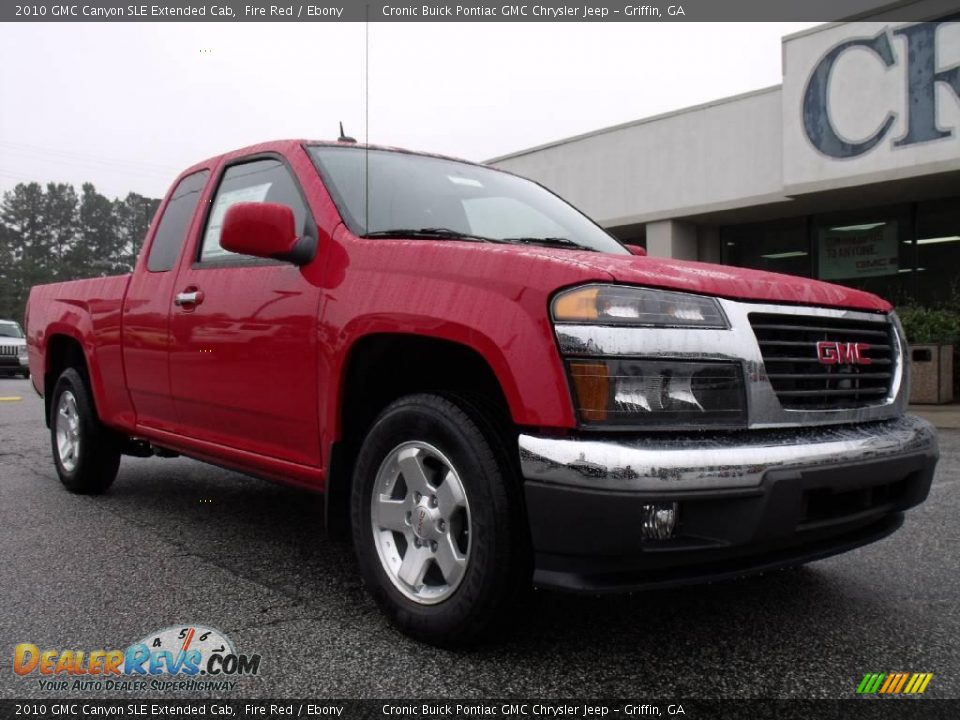 2010 GMC Canyon SLE Extended Cab Fire Red / Ebony Photo #2