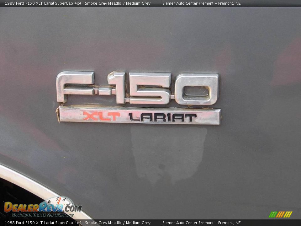 1988 Ford F150 XLT Lariat SuperCab 4x4 Smoke Grey Meatllic / Medium Grey Photo #5