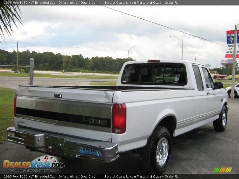 1996 Ford F150 XLT Extended Cab Oxford White / Opal Grey Photo #3