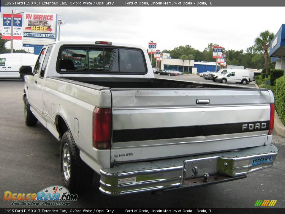 1996 Ford F150 XLT Extended Cab Oxford White / Opal Grey Photo #5