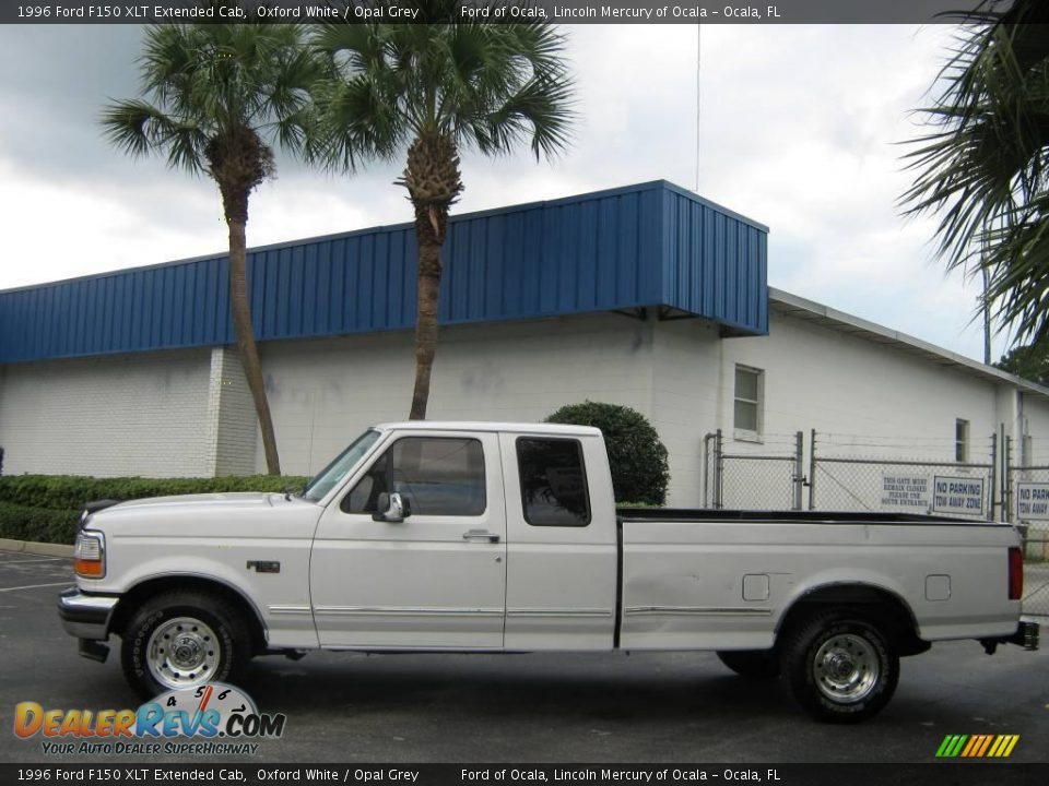 1996 Ford F150 XLT Extended Cab Oxford White / Opal Grey Photo #6