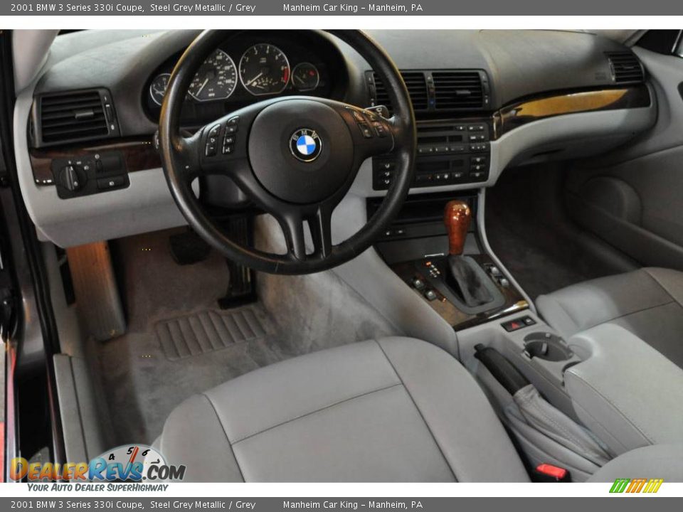 2001 BMW 3 Series 330i Coupe Steel Grey Metallic / Grey Photo #7