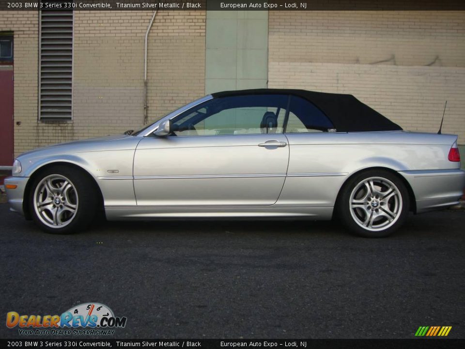 2003 BMW 3 Series 330i Convertible Titanium Silver Metallic / Black Photo #2