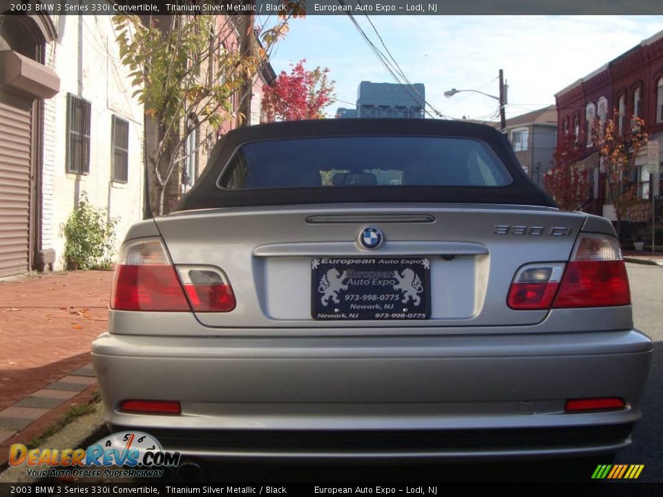 2003 BMW 3 Series 330i Convertible Titanium Silver Metallic / Black Photo #6