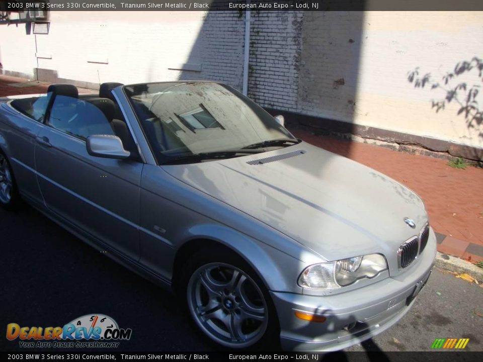 2003 BMW 3 Series 330i Convertible Titanium Silver Metallic / Black Photo #14