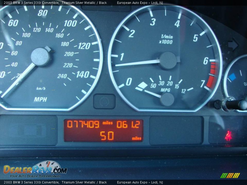 2003 BMW 3 Series 330i Convertible Titanium Silver Metallic / Black Photo #15