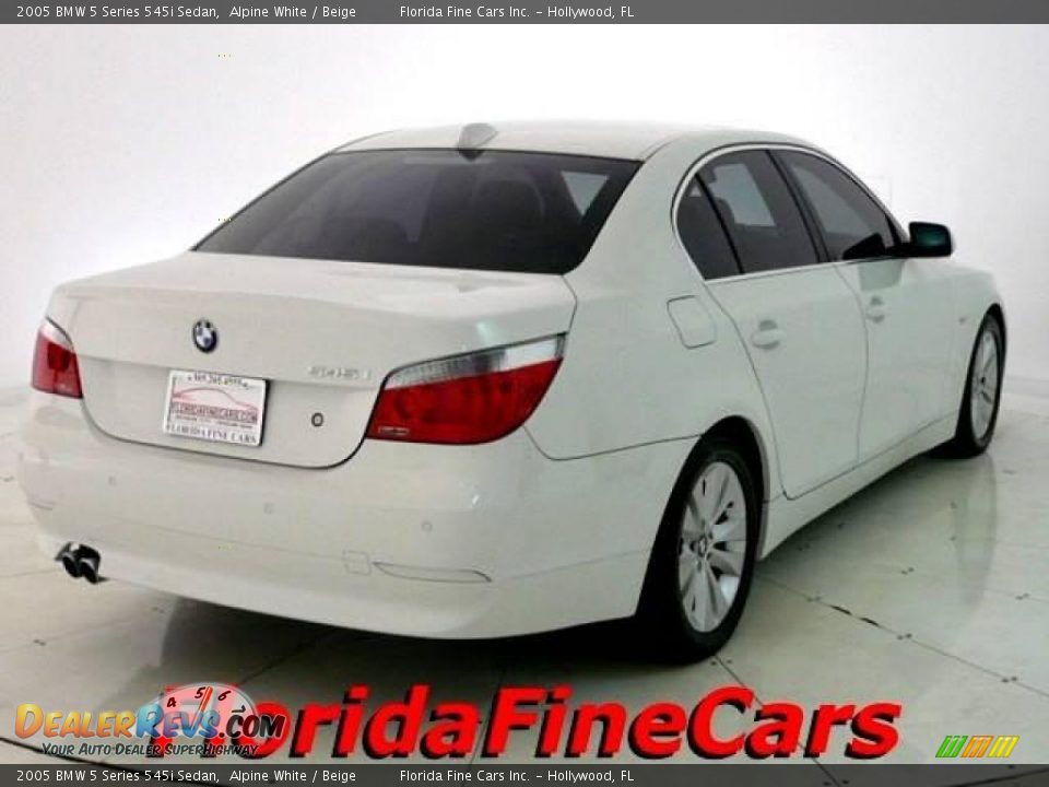 2005 BMW 5 Series 545i Sedan Alpine White / Beige Photo #2