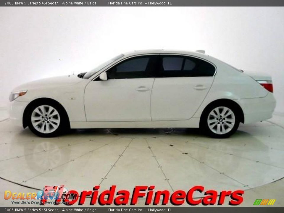 2005 BMW 5 Series 545i Sedan Alpine White / Beige Photo #3