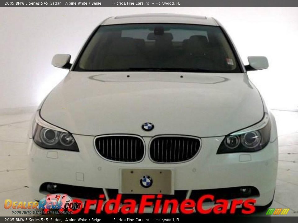 2005 BMW 5 Series 545i Sedan Alpine White / Beige Photo #5