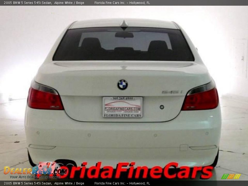 2005 BMW 5 Series 545i Sedan Alpine White / Beige Photo #6