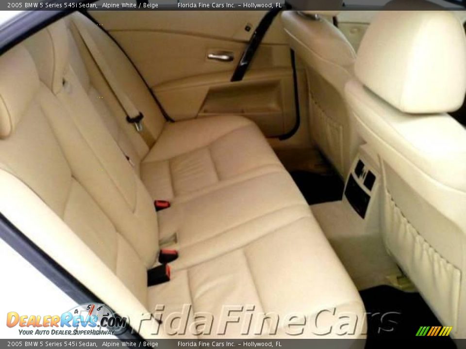 2005 BMW 5 Series 545i Sedan Alpine White / Beige Photo #14