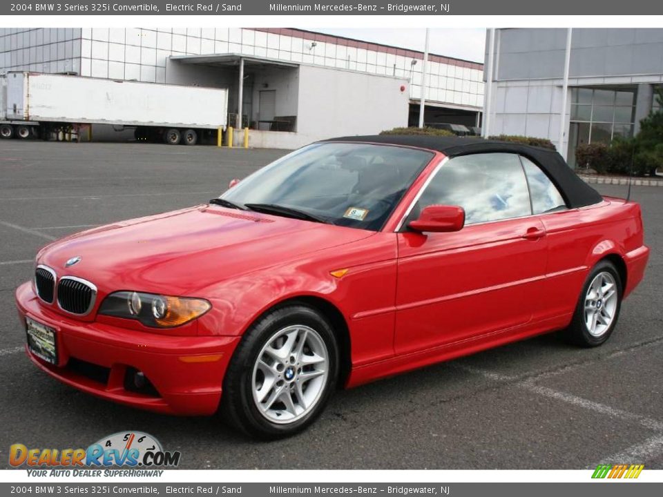 2004 BMW 3 Series 325i Convertible Electric Red / Sand Photo #1