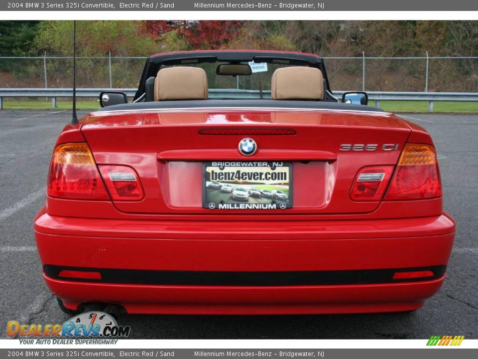 2004 BMW 3 Series 325i Convertible Electric Red / Sand Photo #6